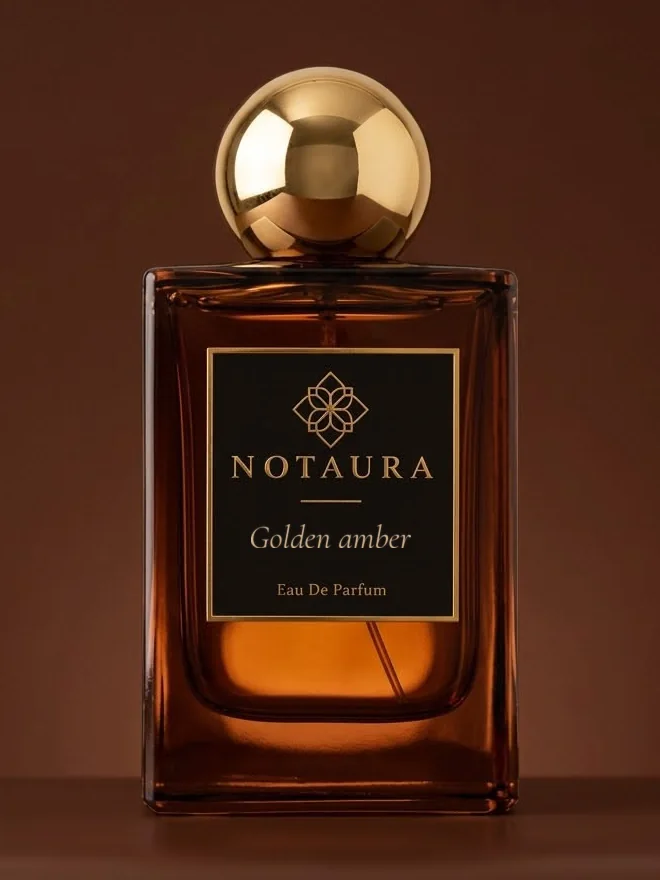 Golden amber şişe